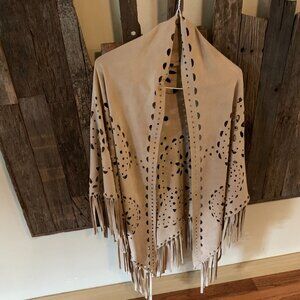 Renee's NYC Accessories Tan Faux Suede Wrap/Scarf